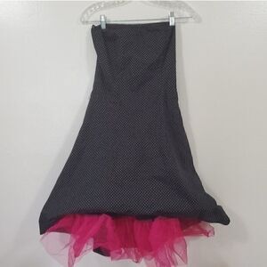 RUBY ROX COSTUME Polka-Dot Black/White Tulle Dress Size 13